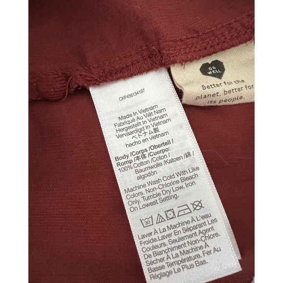 Madewell Corduroy Relaxed Mini Dress in Rust Color Size Small - Picture 6 of 7